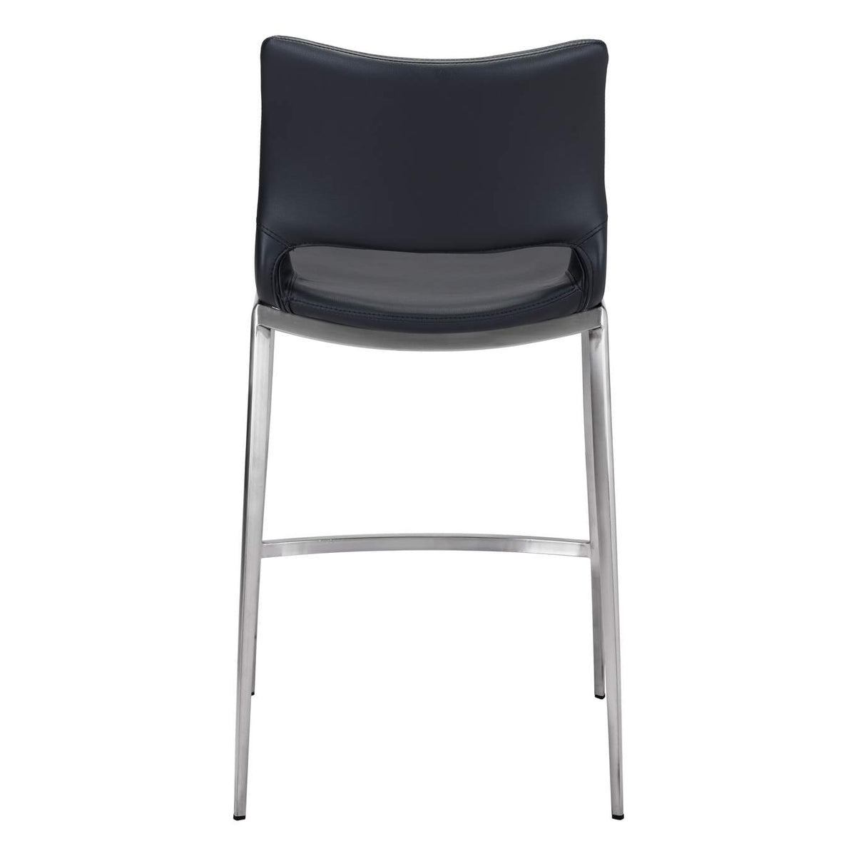 101391 Ace Counter Stool (Set Of 2) Black & Silver