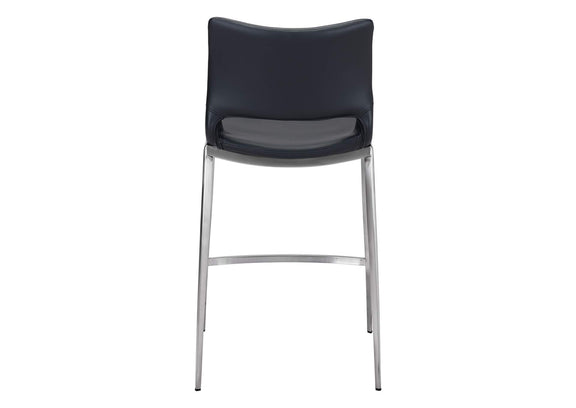 101391 Ace Counter Stool (Set Of 2) Black & Silver