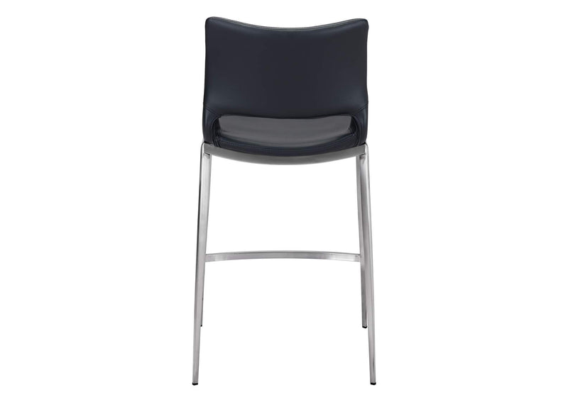 101391 Ace Counter Stool (Set Of 2) Black & Silver