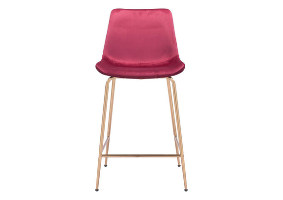 101764 Tony Counter Stool Red & Gold
