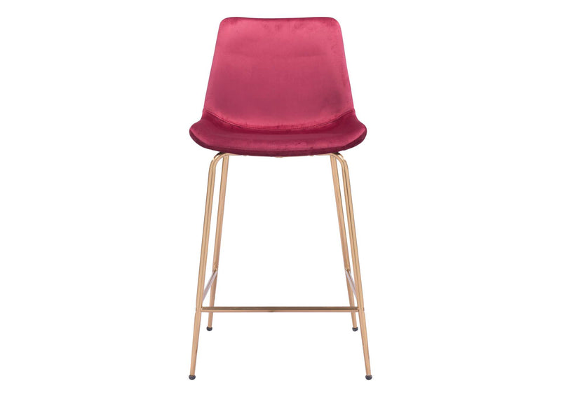 101764 Tony Counter Stool Red & Gold