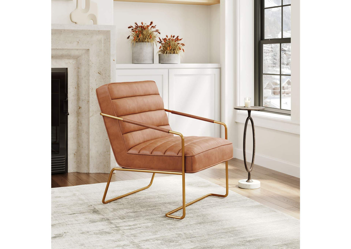 109520 Dallas Accent Chair Vintage Brown