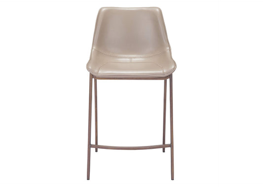 101410 Magnus Counter Stool (Set Of 2) Brown & Walnut