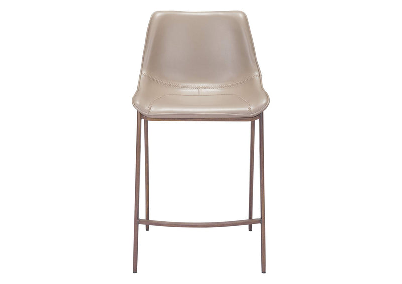 101410 Magnus Counter Stool (Set Of 2) Brown & Walnut
