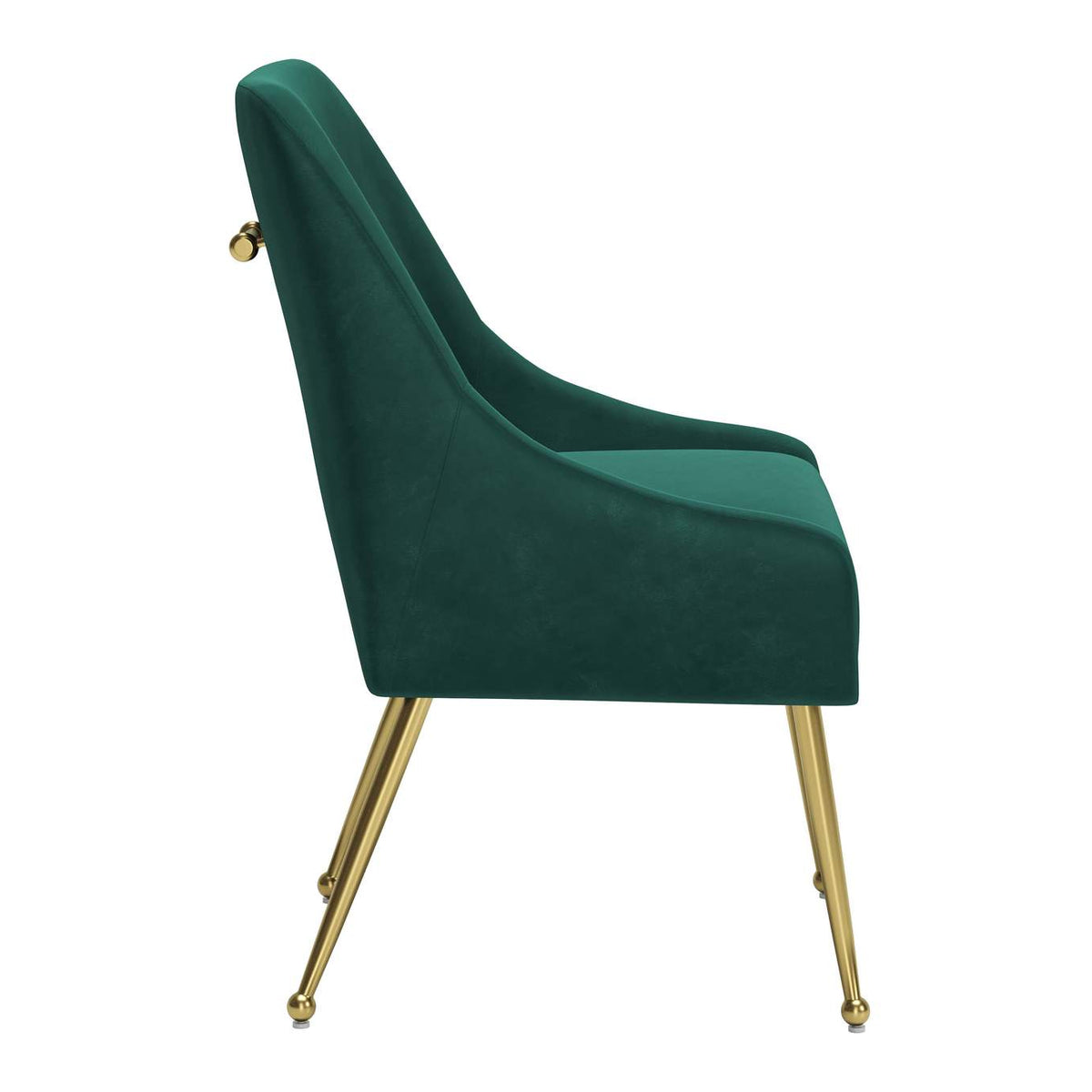 109716 Maxine Dining Chair Green & Gold