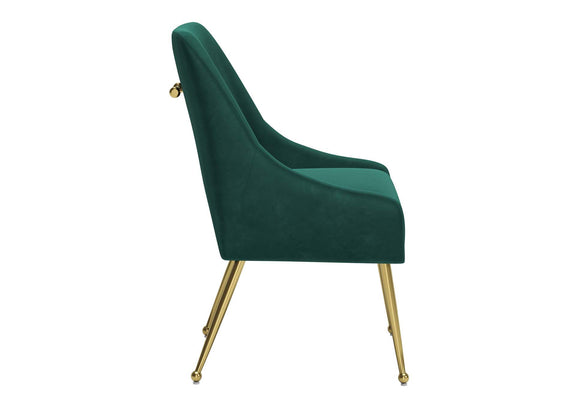 109716 Maxine Dining Chair Green & Gold