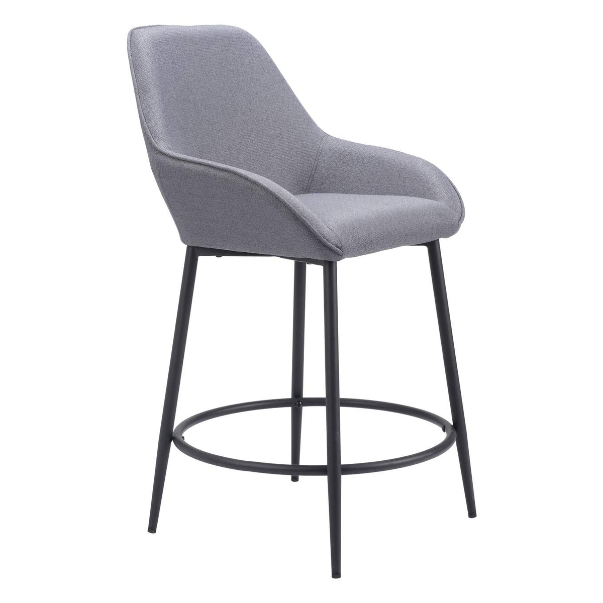 110077 Vila Counter Stool (Set Of 2) Gray