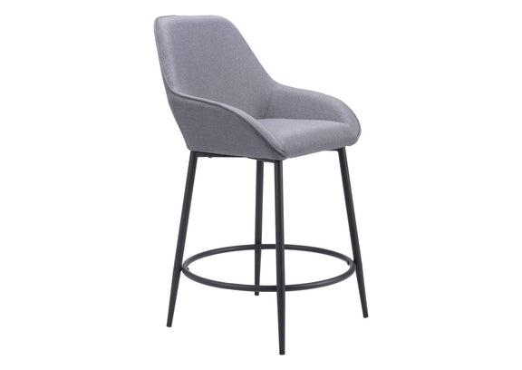 110077 Vila Counter Stool (Set Of 2) Gray