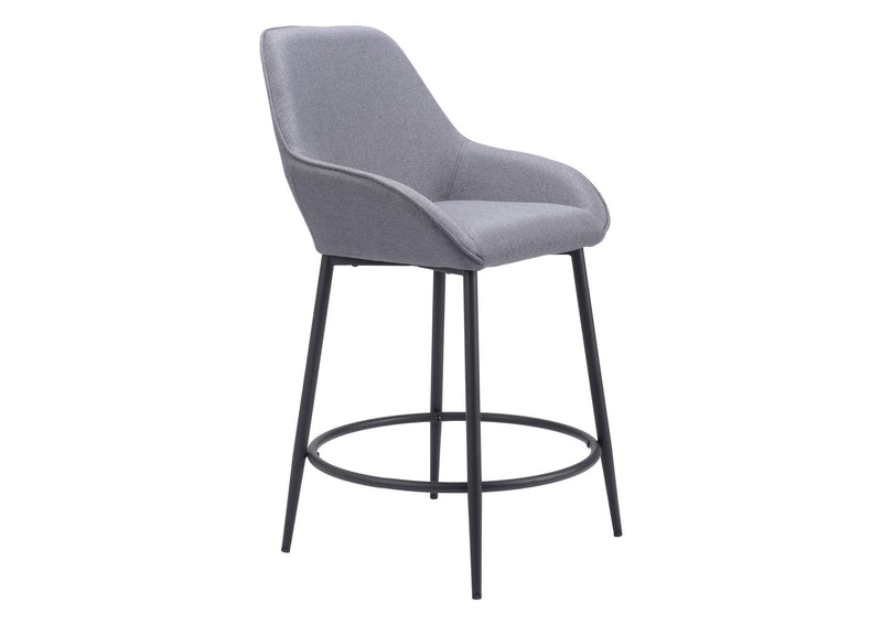 110077 Vila Counter Stool (Set Of 2) Gray