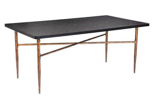 109957 Nida Dining Table Black & Bronze