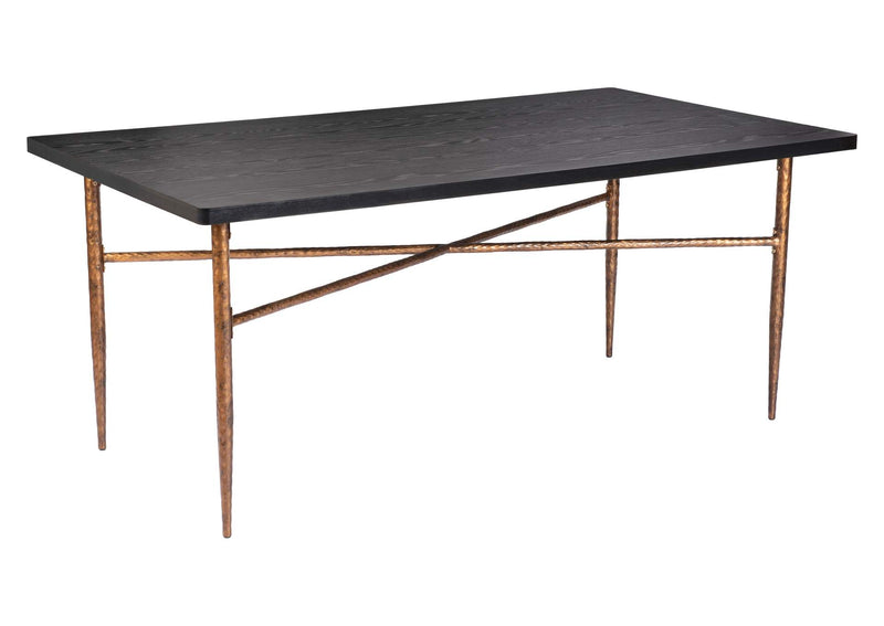 109957 Nida Dining Table Black & Bronze