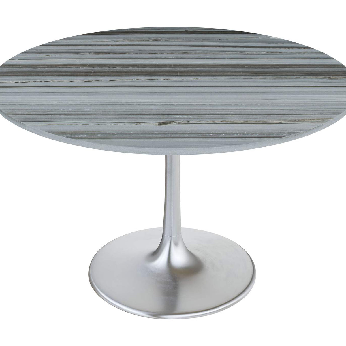 109446 Star City Dining Table Gray & Silver