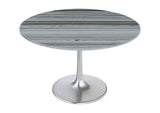 109446 Star City Dining Table Gray & Silver