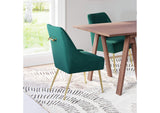 109716 Maxine Dining Chair Green & Gold