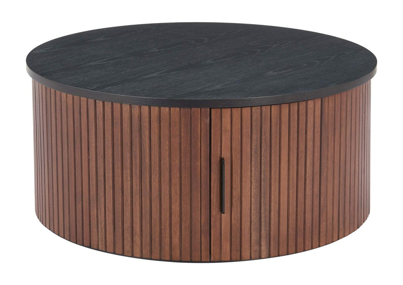 110299 Nejaus Coffee Table Black & Walnut