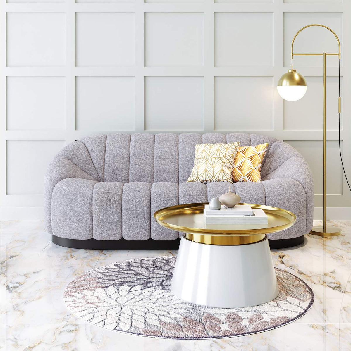 109342 Bhutan Sofa Light Gray