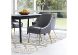 109713 Maxine Dining Chair Gray & Gold