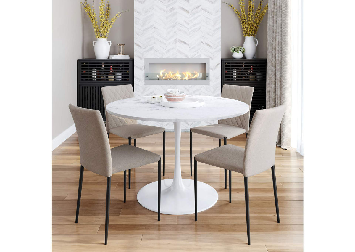 109208 Phoenix Dining Table White