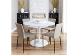109208 Phoenix Dining Table White
