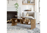 109842 Reed Coffee Table Brass & Black