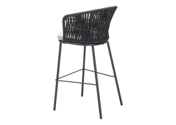 703989 Freycinet Outdoor Barstool (Set Of 2) Black