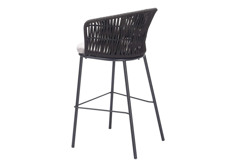 703989 Freycinet Outdoor Barstool (Set Of 2) Black