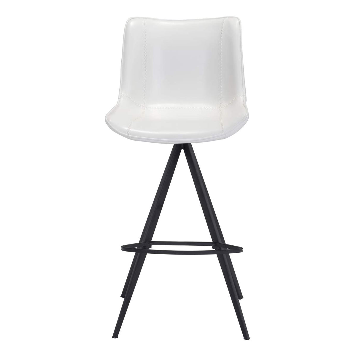 101287 Aki Barstool (Set Of 2) White & Black