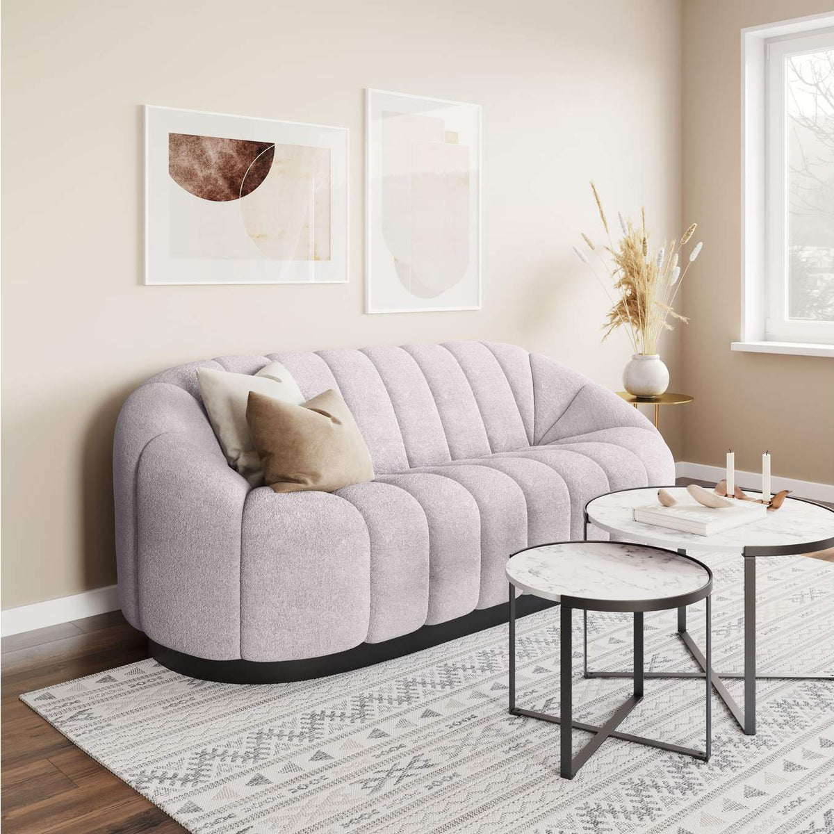 109342 Bhutan Sofa Light Gray