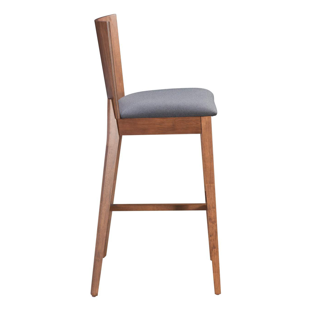 100983 Ambrose Barstool (Set Of 2) Walnut & Dark Gray