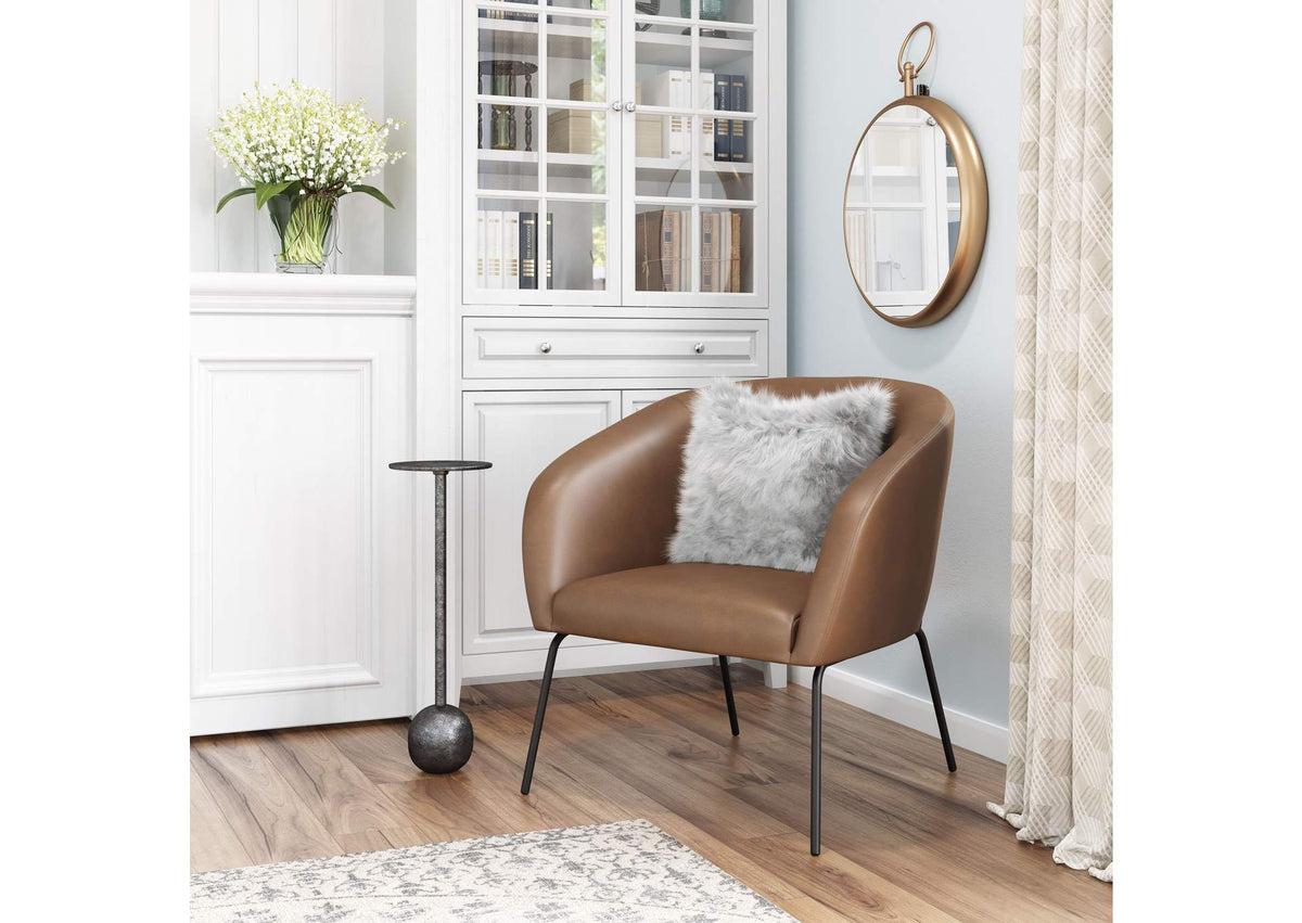 109055 Quinten Accent Chair Vintage Brown