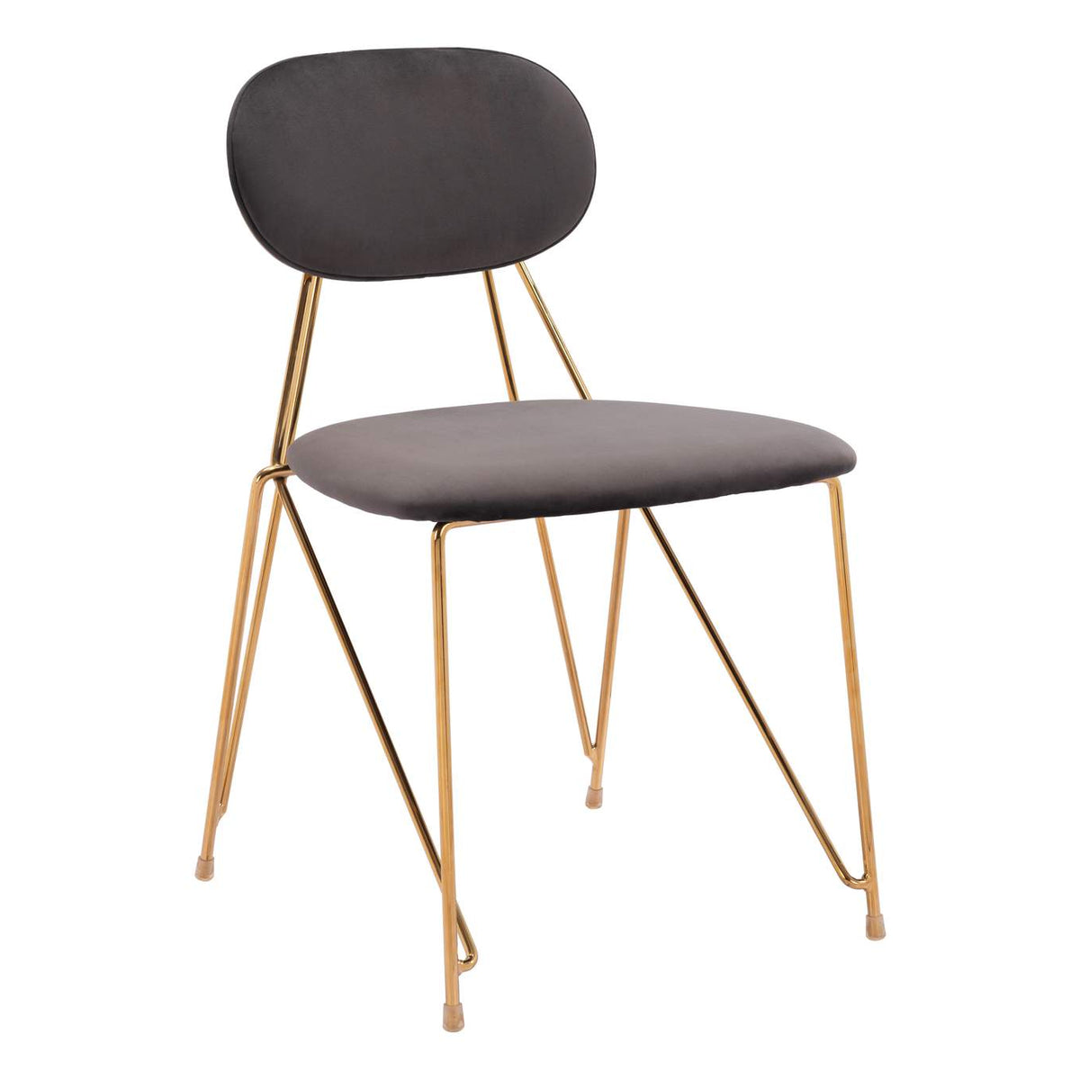 109661 Georges Dining Chair (Set Of 2) Gray & Gold