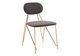 109661 Georges Dining Chair (Set Of 2) Gray & Gold