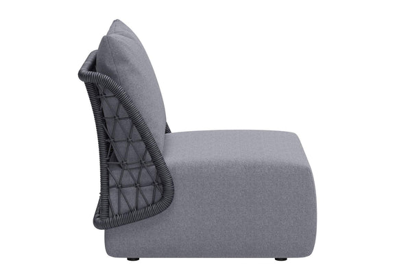 704024 Mekan Outdoor Accent Chair Gray