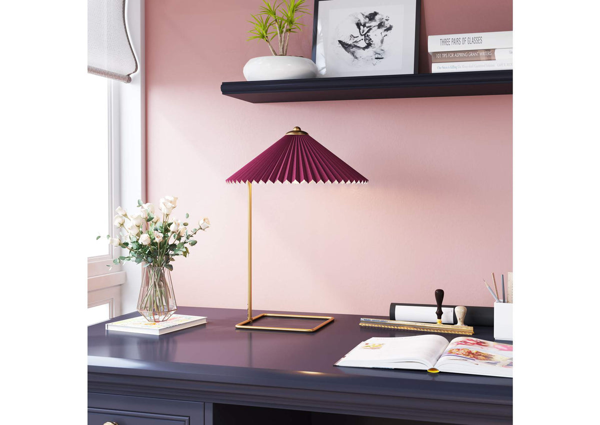 56137 Charo Table Lamp Red & Gold