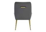 109713 Maxine Dining Chair Gray & Gold