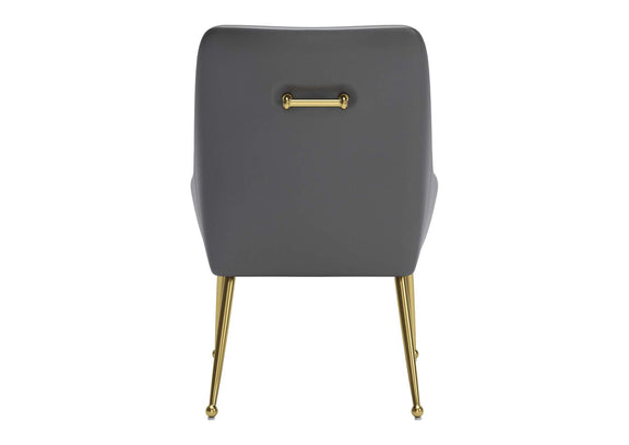 109713 Maxine Dining Chair Gray & Gold
