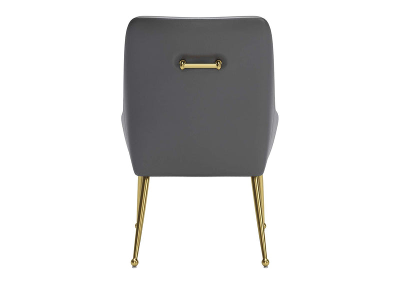 109713 Maxine Dining Chair Gray & Gold