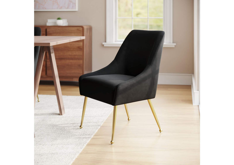 109717 Maxine Dining Chair Black & Gold
