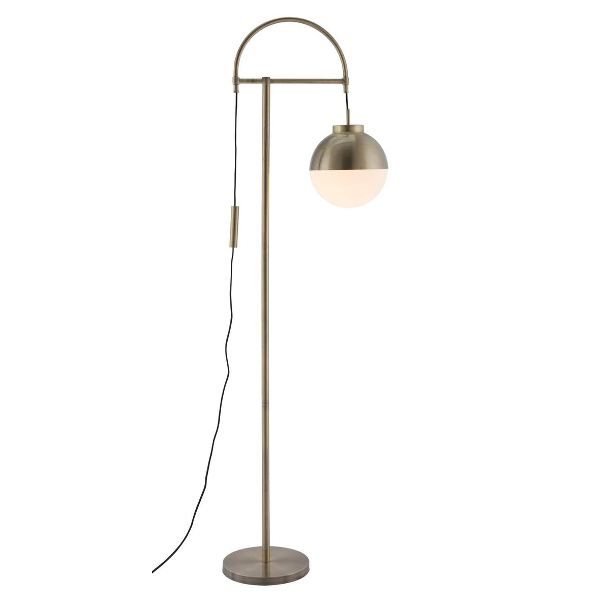 56053 Waterloo Floor Lamp White & Bronze