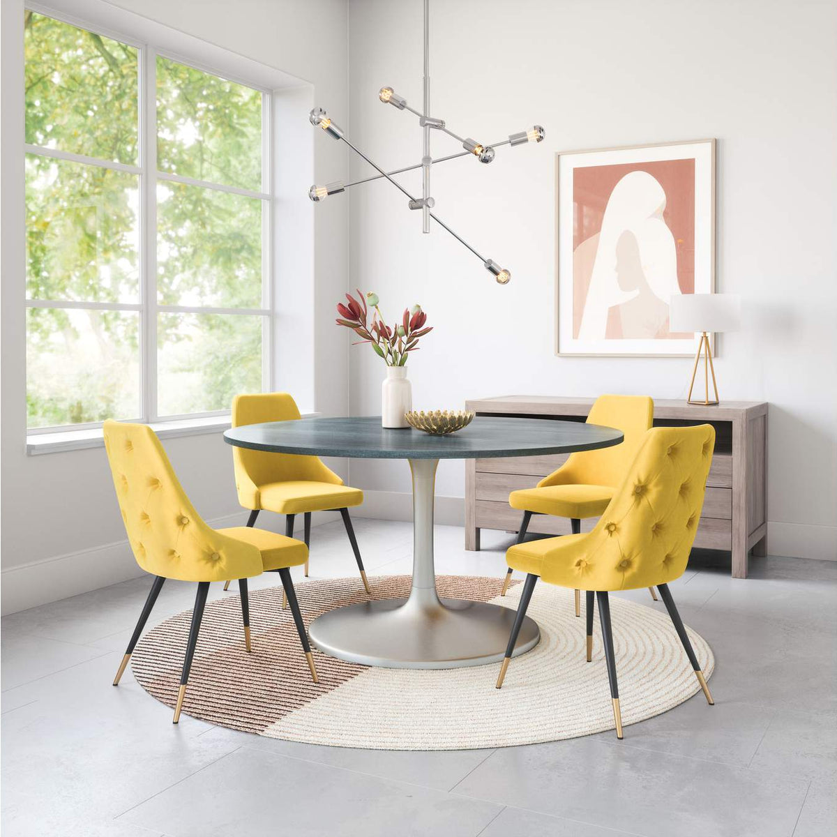 101091 Piccolo Dining Chair (Set Of 2) Yellow