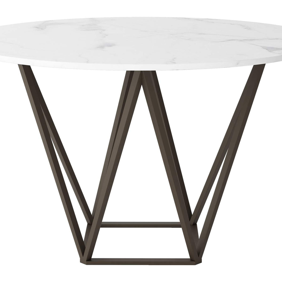 100715 Tintern Dining Table White & Antique Bronze