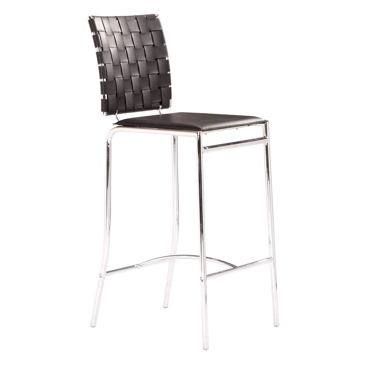 333062 Criss Cross Counter Stool (Set Of 2) Black