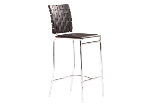 333062 Criss Cross Counter Stool (Set Of 2) Black
