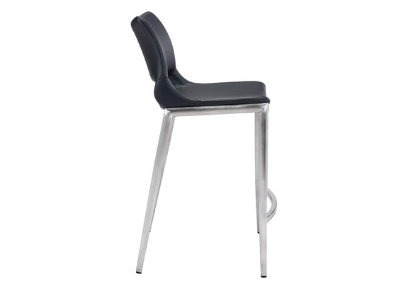 101391 Ace Counter Stool (Set Of 2) Black & Silver