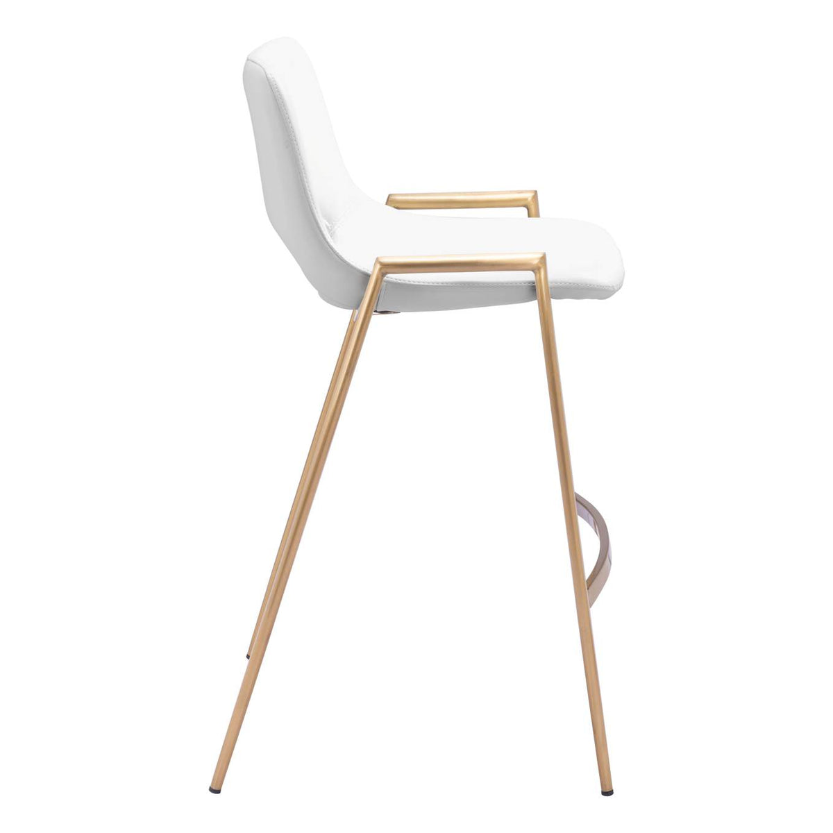 109553 Desi Counter Stool (Set Of 2) White & Gold