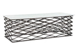109457 Duchess Coffee Table White & Antique Bronze