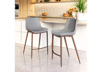 109936 Magnus Counter Stool (Set Of 2) Slate Gray & Walnut