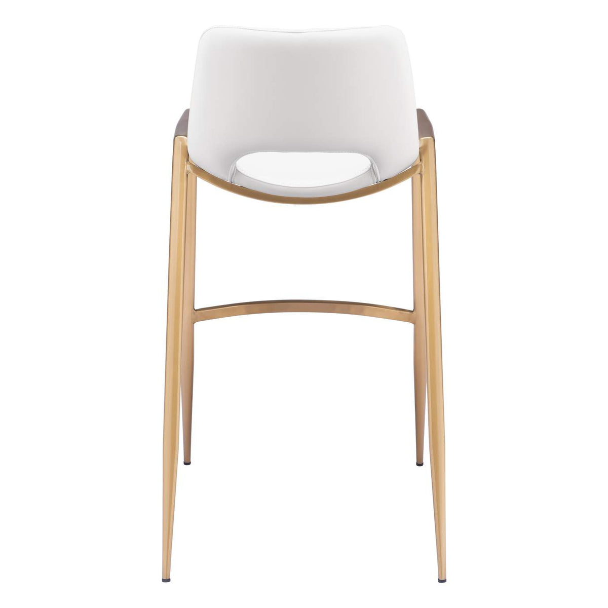 109556 Desi Barstool (Set Of 2) White & Gold
