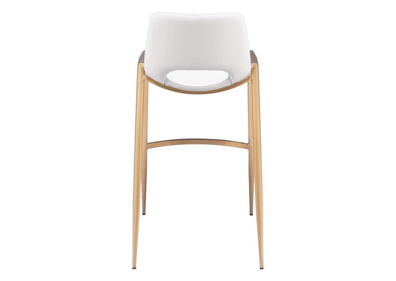 109556 Desi Barstool (Set Of 2) White & Gold