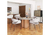 109971 Limay Dining Chair (Set Of 2) Beige & Walnut